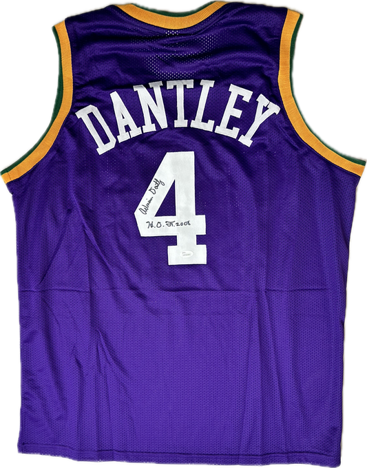 Adrian Dantley Autographed Utah Custom Basketball Jersey (JSA)