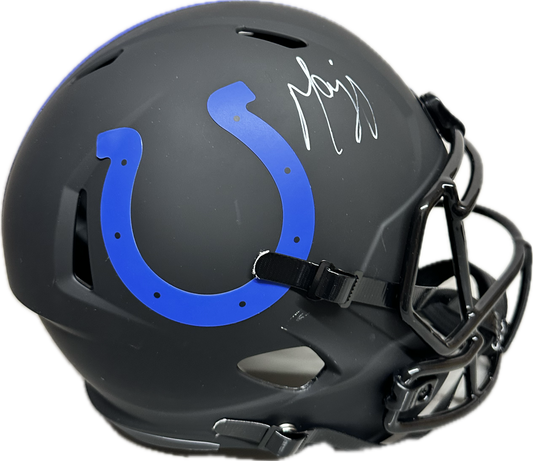 Marvin Harrison Indianapolis Eclipse Signed Full Size Football Helmet (JSA)