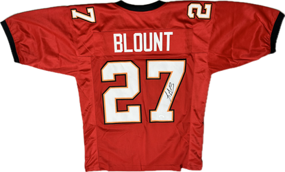 LeGarrette Blount Custom Tampa Bay Autographed Football Jersey (JSA)