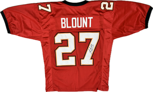 LeGarrette Blount Custom Tampa Bay Autographed Football Jersey (JSA)