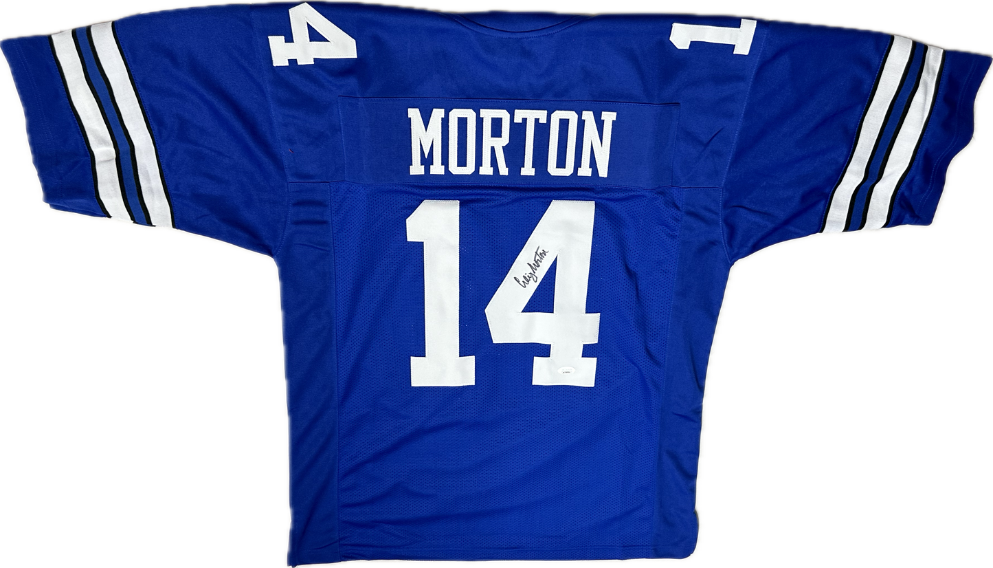 Craig Morton Signed Seattle Custom Football Jersey