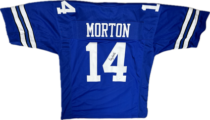 Craig Morton Signed Seattle Custom Football Jersey