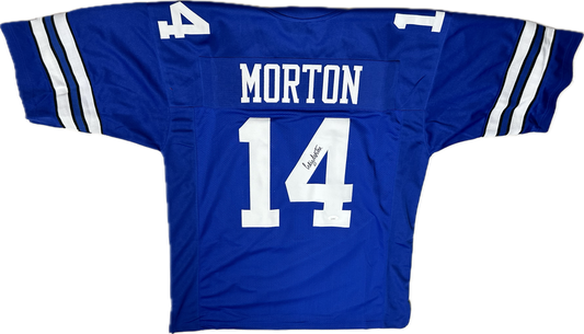 Craig Morton Signed Seattle Custom Football Jersey