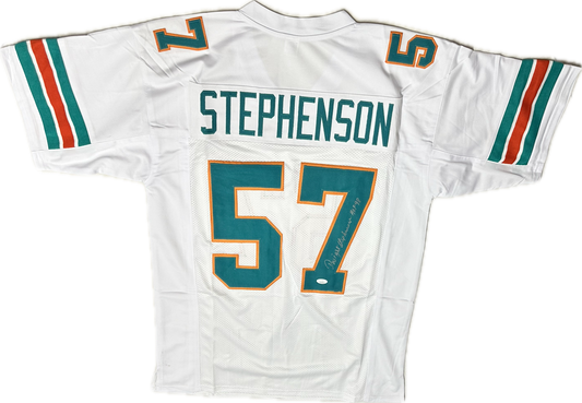 Dwight Stephenson Custom Miami Autographed Football Jersey (JSA)