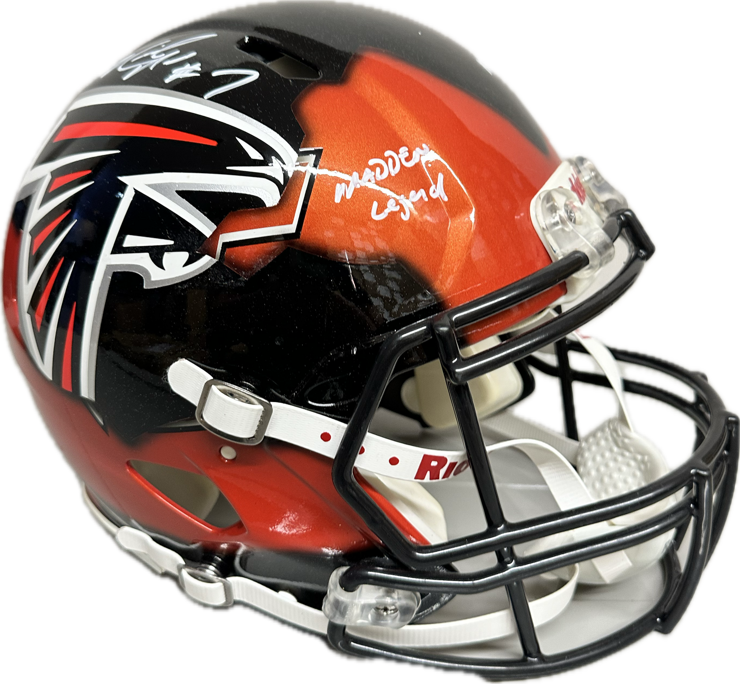 Michael Vick VT/ATL "Madden Legend/ 1st Round Pick" Collab Custom Signed Full Size Helmet Authentic Football Helmet (JSA)