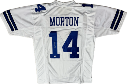 Craig Morton Signed Seattle Custom Football Jersey White