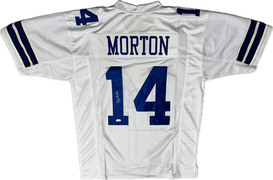 Craig Morton Signed Seattle Custom Football Jersey White