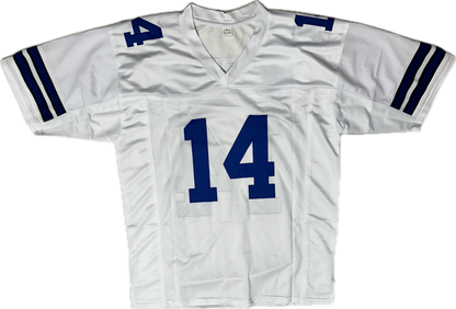 Craig Morton Signed Seattle Custom Football Jersey White