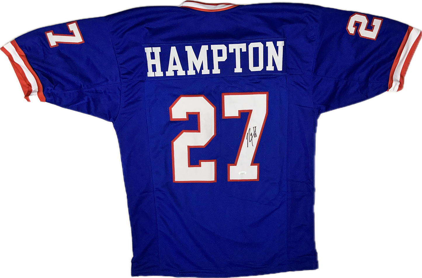 Rodney Hampton Custom New York Autographed Football Jersey (PIA)