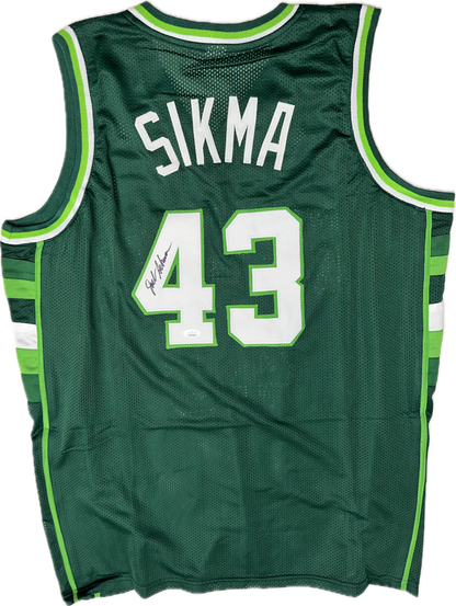 Jack Sikma Custom Milwaukee Autographed Basketball Jersey (PIA/JSA)