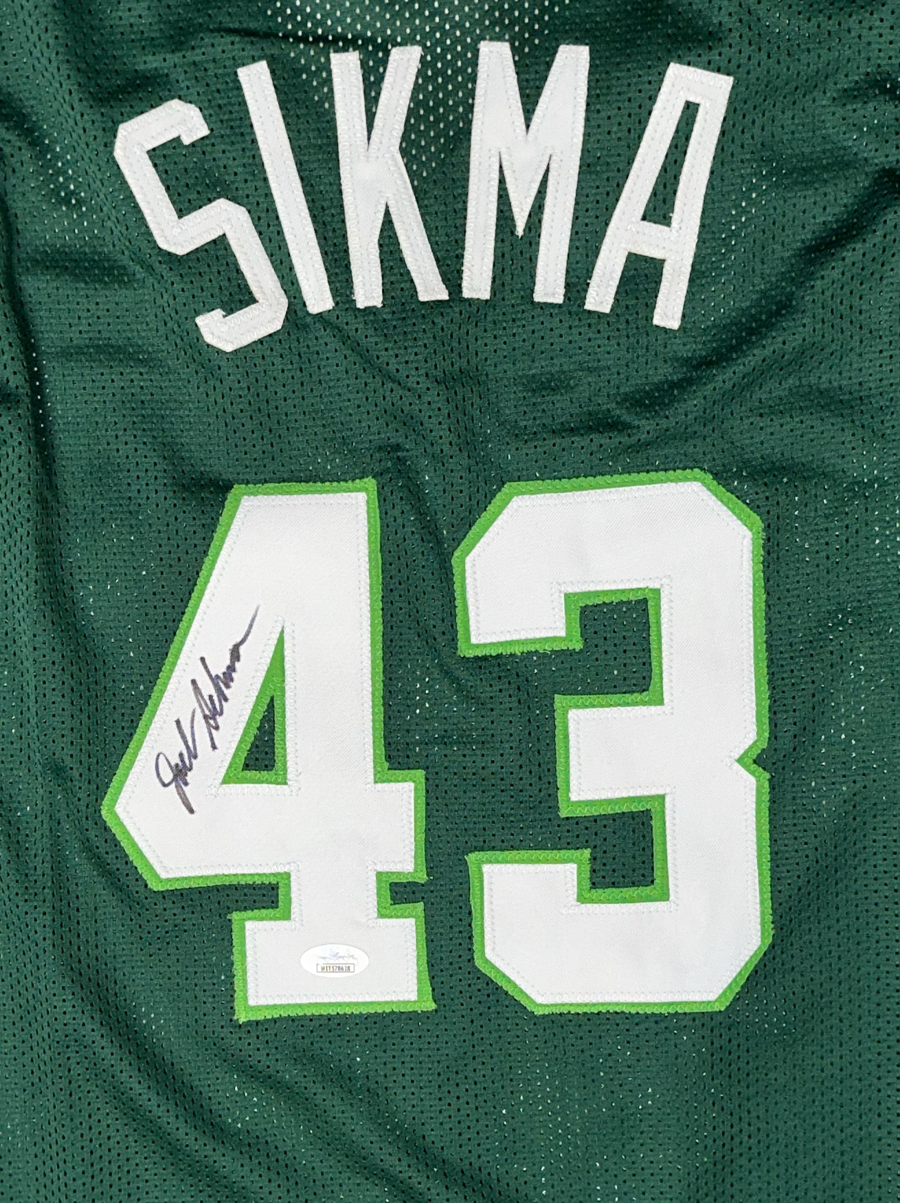 Jack Sikma Custom Milwaukee Autographed Basketball Jersey (PIA/JSA)