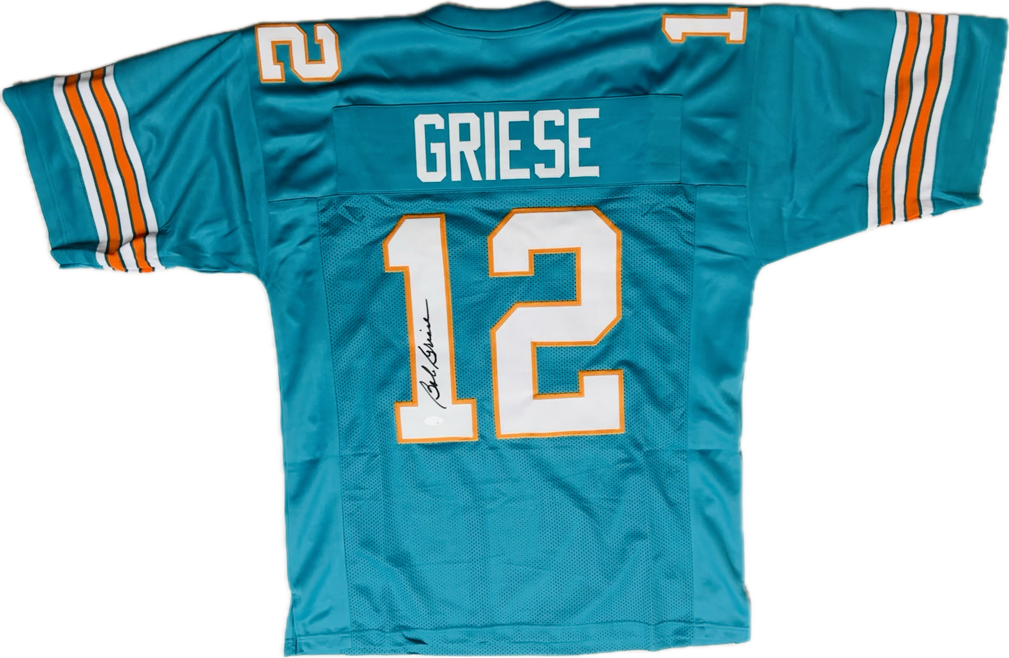 Bob Griese Custom Miami Autographed Football Jersey (JSA)