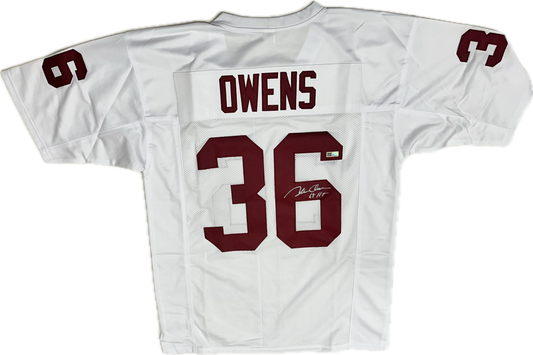 Steve Owens "69 Heisman" Inscription Signed Custom San Deigo Football Jersey (PIA)