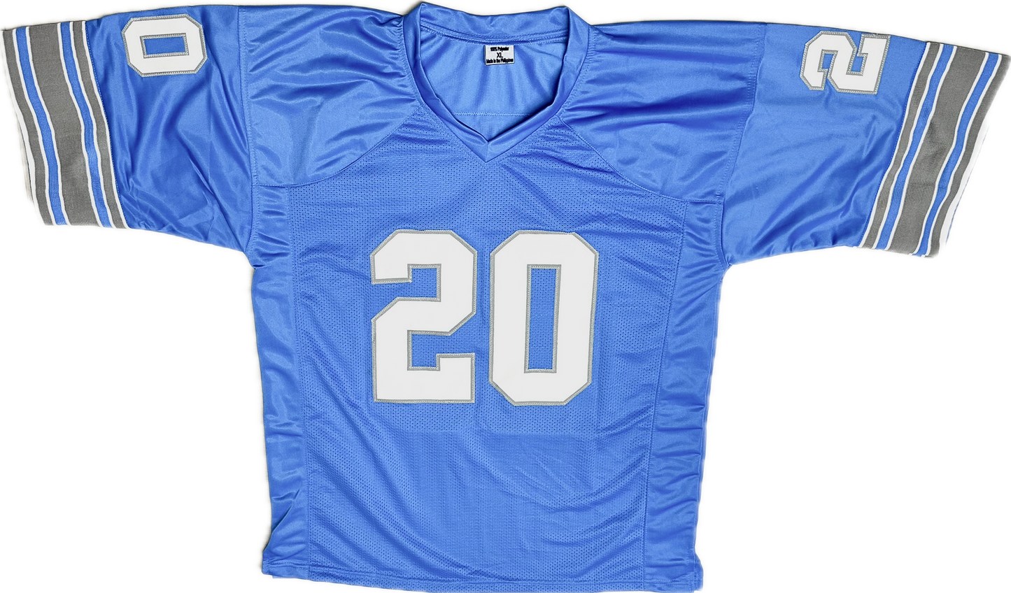 Barry Sanders Signed Detriot Custom Football Jersey (JSA)