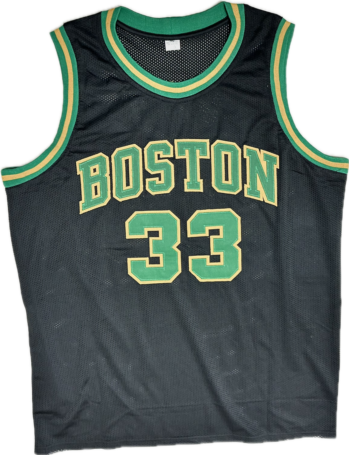 Larry Bird Custom Boston Black Signed Jersey (PIA/JSA)