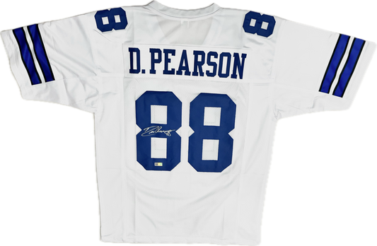 Drew Pearson Signed Custom White Dallas Football Jersey (PIA/JSA)