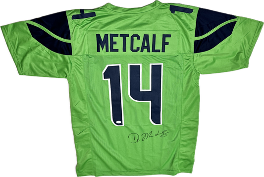 DK Metcalf Signed Seattle Lime Custom Jersey