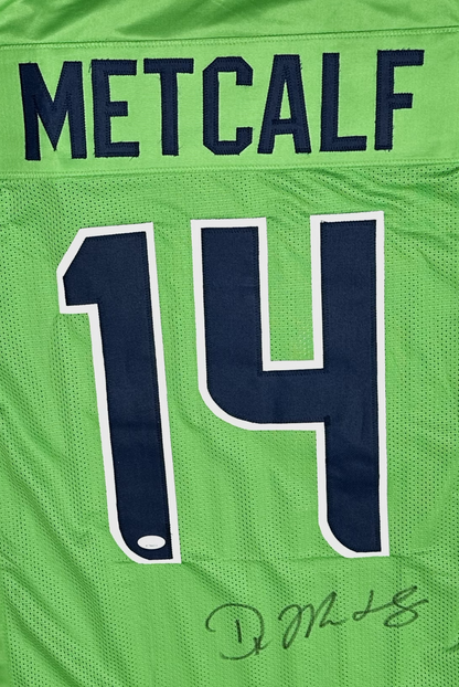 DK Metcalf Signed Seattle Lime Custom Jersey