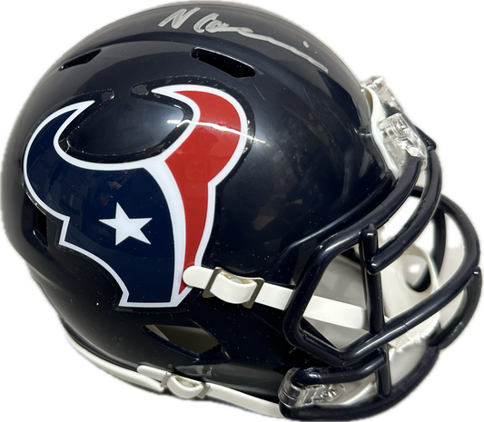 Nico Collins Houston Home Signed Mini Football Helmet (JSA)