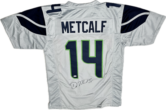 DK Metcalf Signed Seattle White Custom Jersey