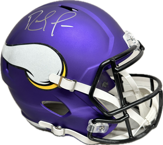 Randy Moss Minnesota Purple Full Size Football Helmet (JSA)