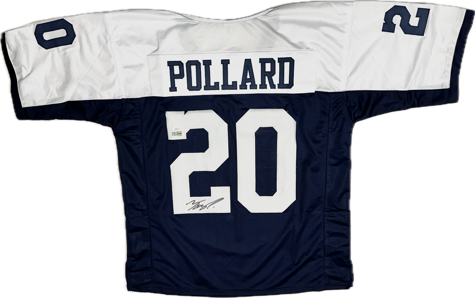 Tony Pollard Signed CustomThrowback Dallas Football Jersey (PIA/JSA ...