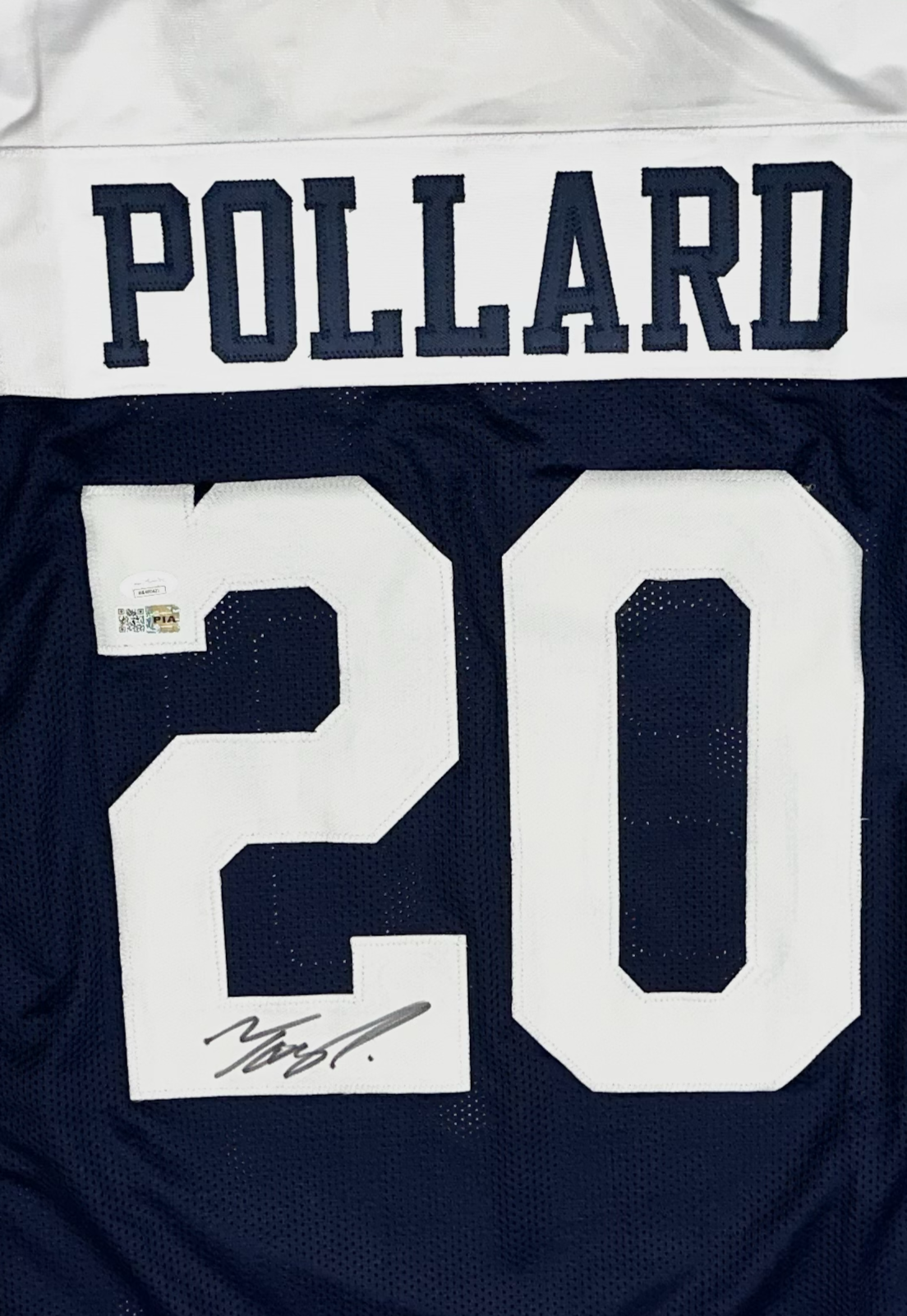 Tony Pollard Signed CustomThrowback Dallas Football Jersey (PIA/JSA ...