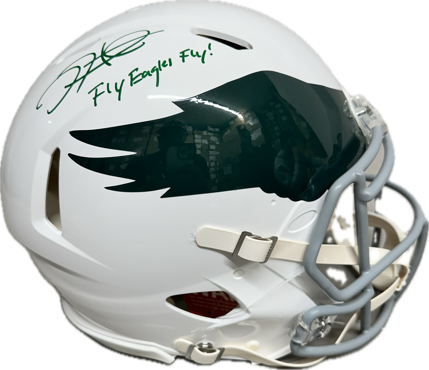 Jalen Hurts "Fly Eagles Fly" Philadelphia Lunar Signed Full Size Football Helmet (JSA)