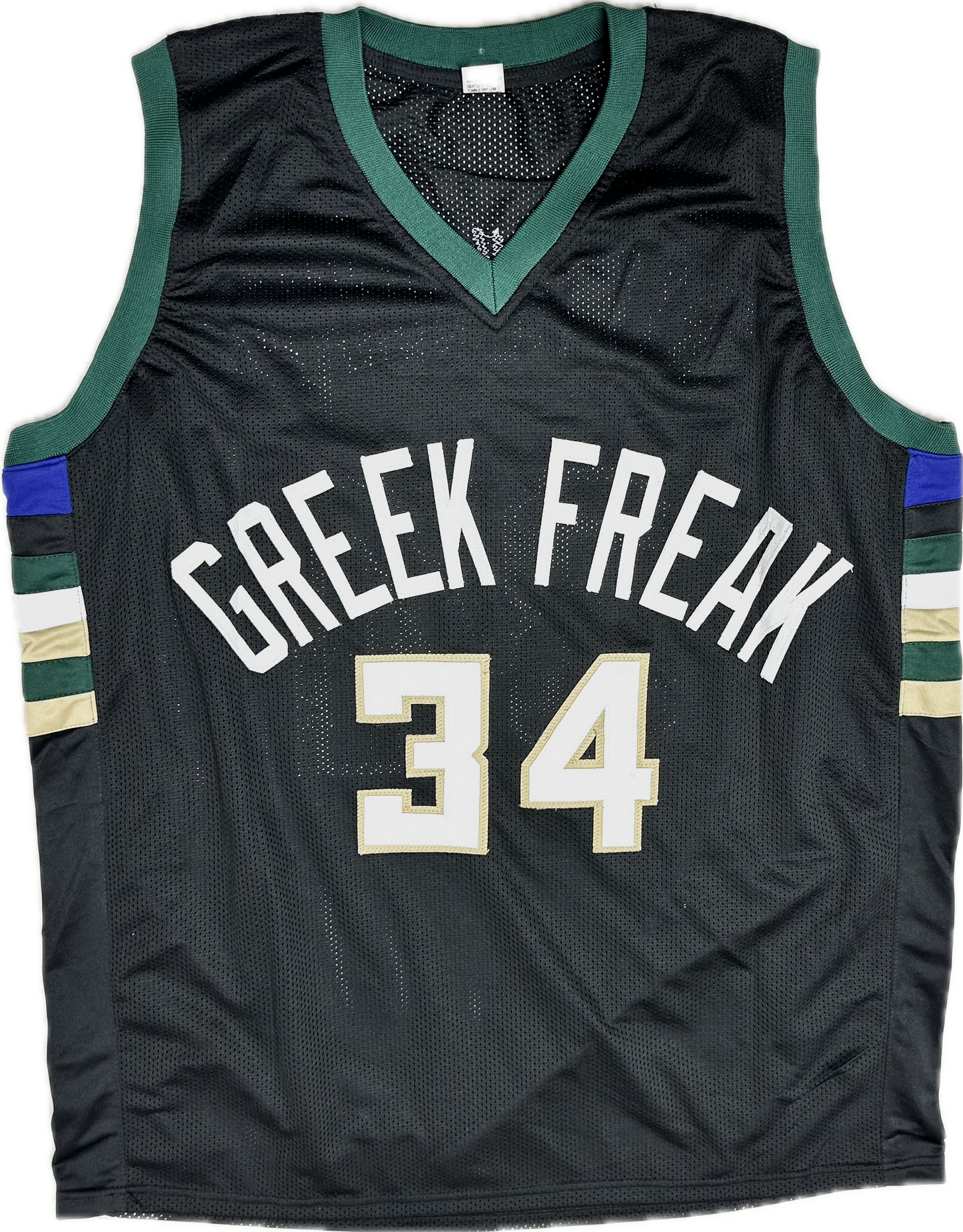 Giannis Antetokounmpo Custom Black Milwaukee Signed Basketball Jersey (PIA)