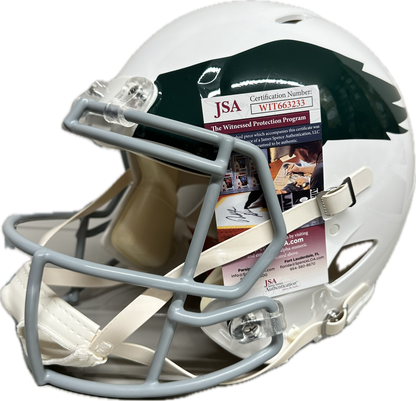 Jalen Hurts "Fly Eagles Fly" Philadelphia Lunar Signed Full Size Football Helmet (JSA)