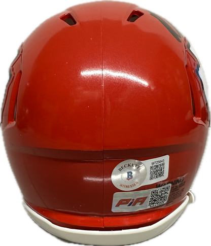 Rashee Rice Kansas City Red Mini Football Helmet (JSA)