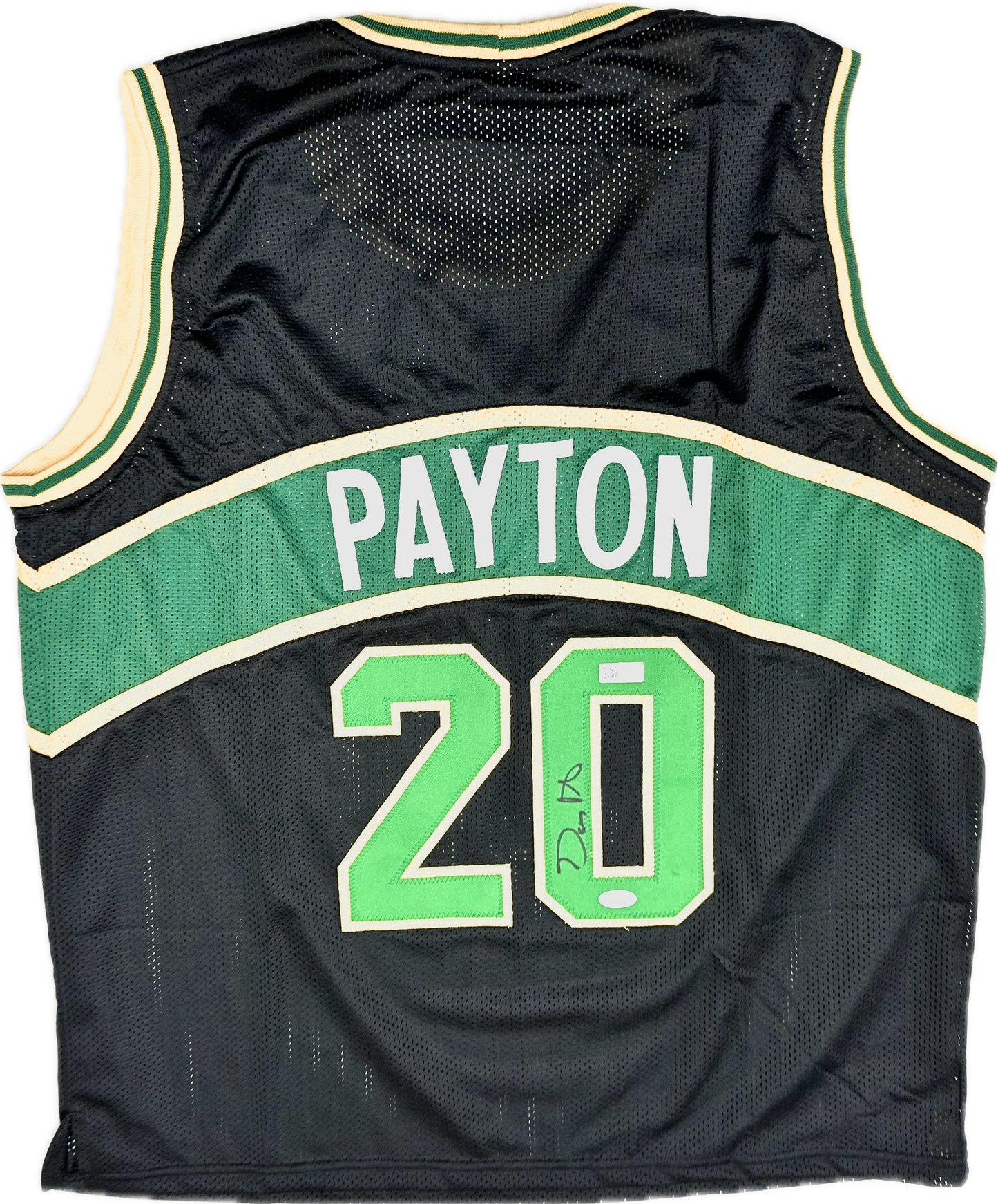 Gary Payton Signed Seattle Black Custom Autographed Football Jersey (PIA/JSA)