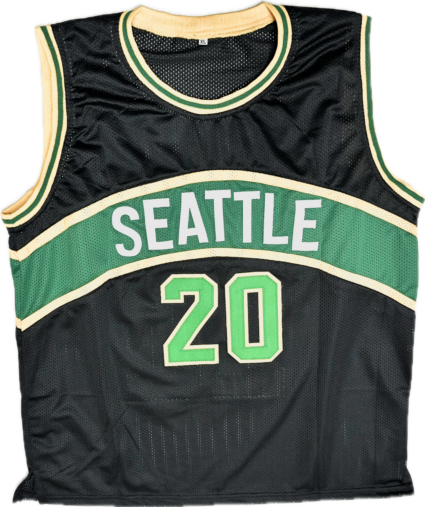 Gary Payton Signed Seattle Black Custom Autographed Football Jersey (PIA/JSA)