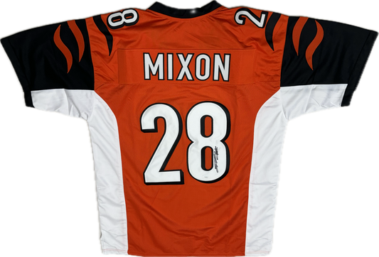 Joe Mixon Signed Custom Cincinnati Orange Football Jersey Old Style