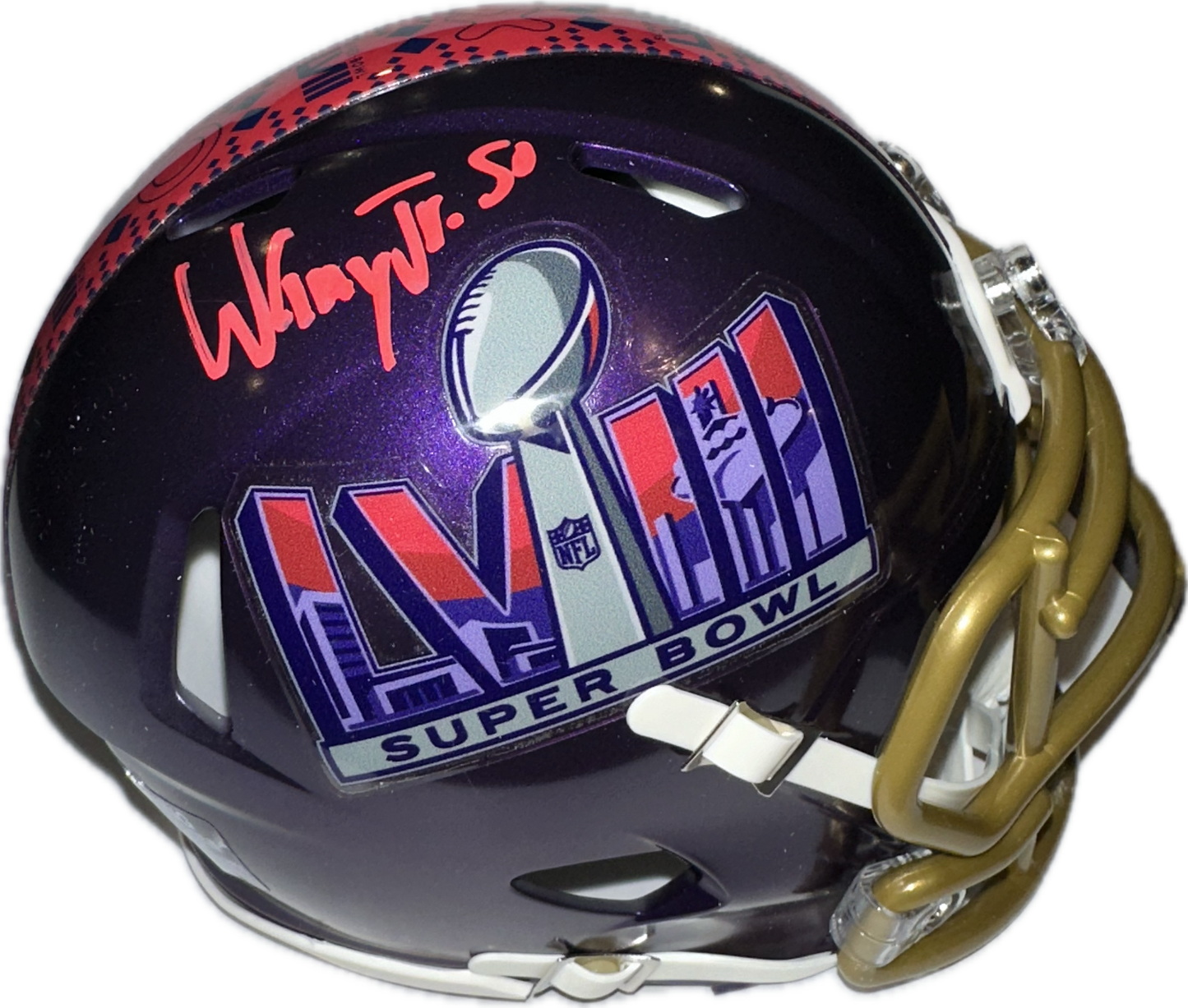 Willie Gay Super Bowl Purple Signed Mini Football Helmet (JSA)