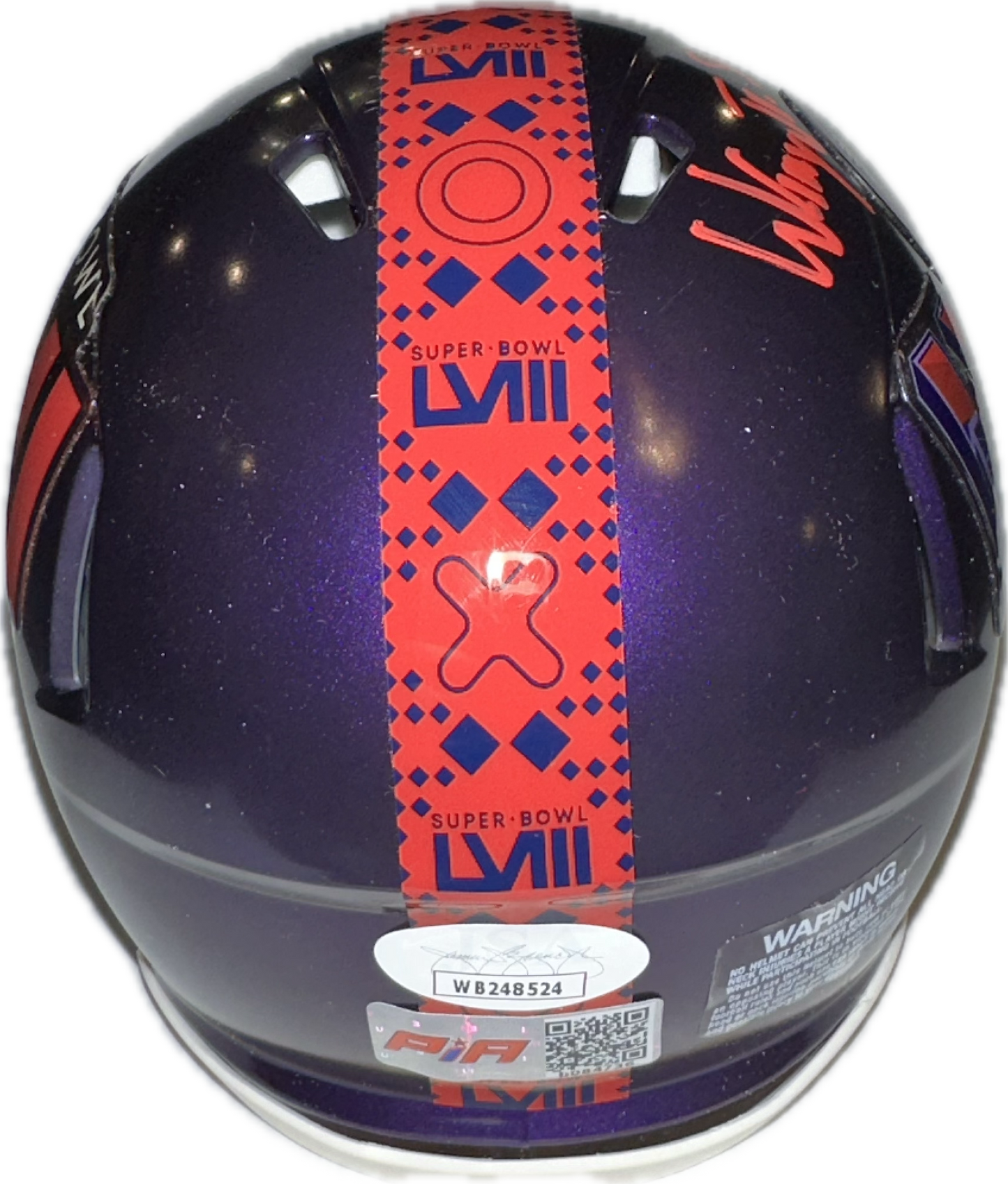 Willie Gay Super Bowl Purple Signed Mini Football Helmet (JSA)