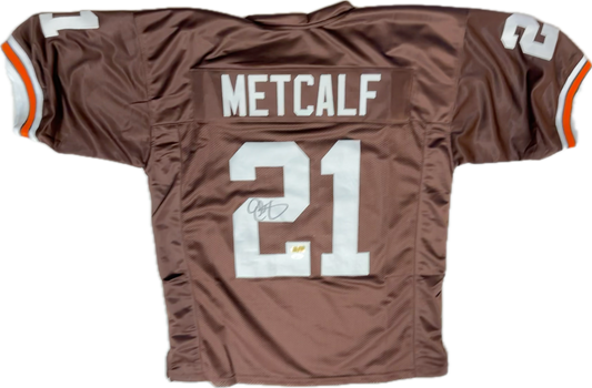 Eric Metcalf Signed Cleveland Football Jersey (PIA) Brown