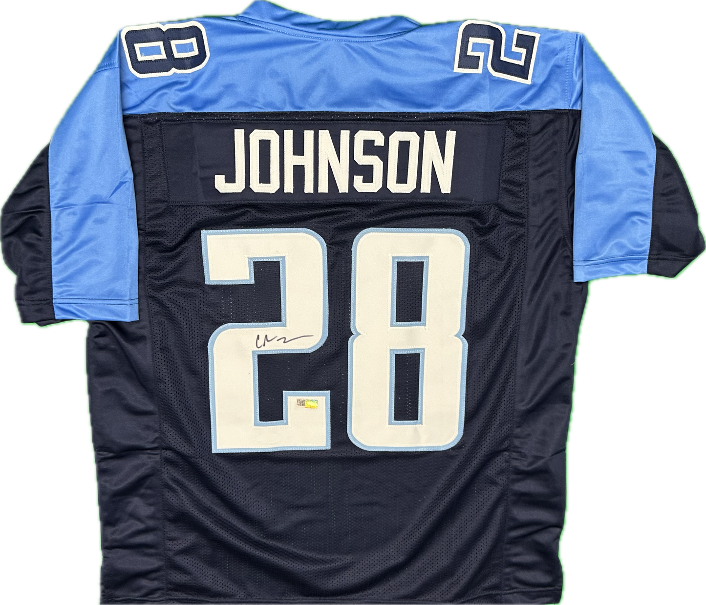 Chris Johnson Tennessee Custom Autographed Football Jersey (PIA)