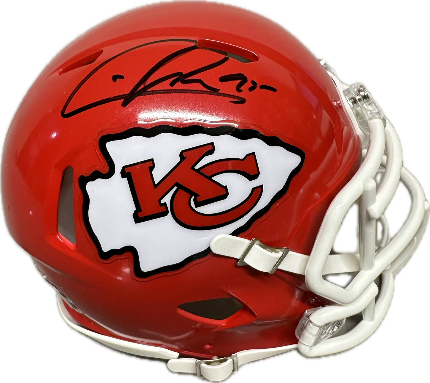 Chris Jones Kansas City Red Mini Football Helmet (PIA)