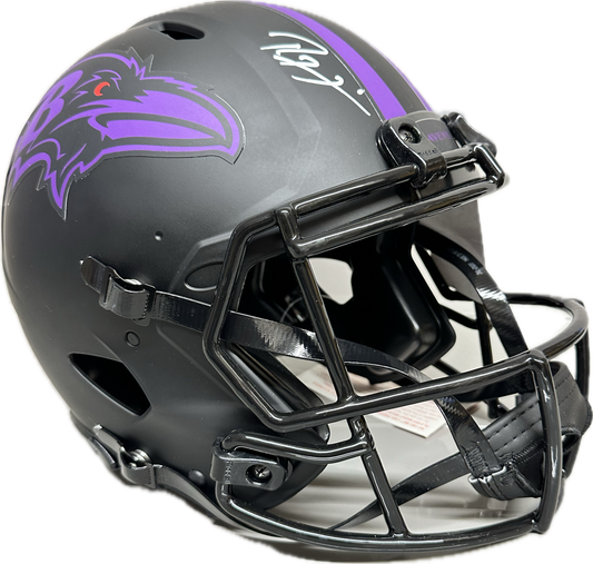 Ray Lewis Baltimore Full Size Eclipse Rep Football Helmet (JSA)