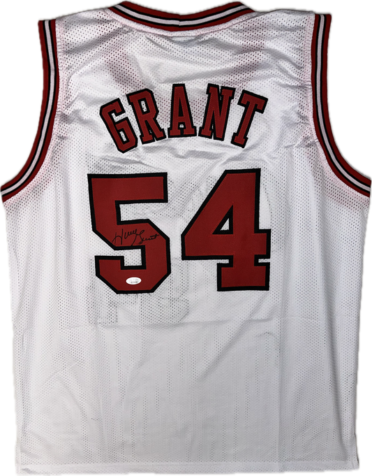 Horace Grant Autographed Chicago White Custom Basketball Jersey (JSA)