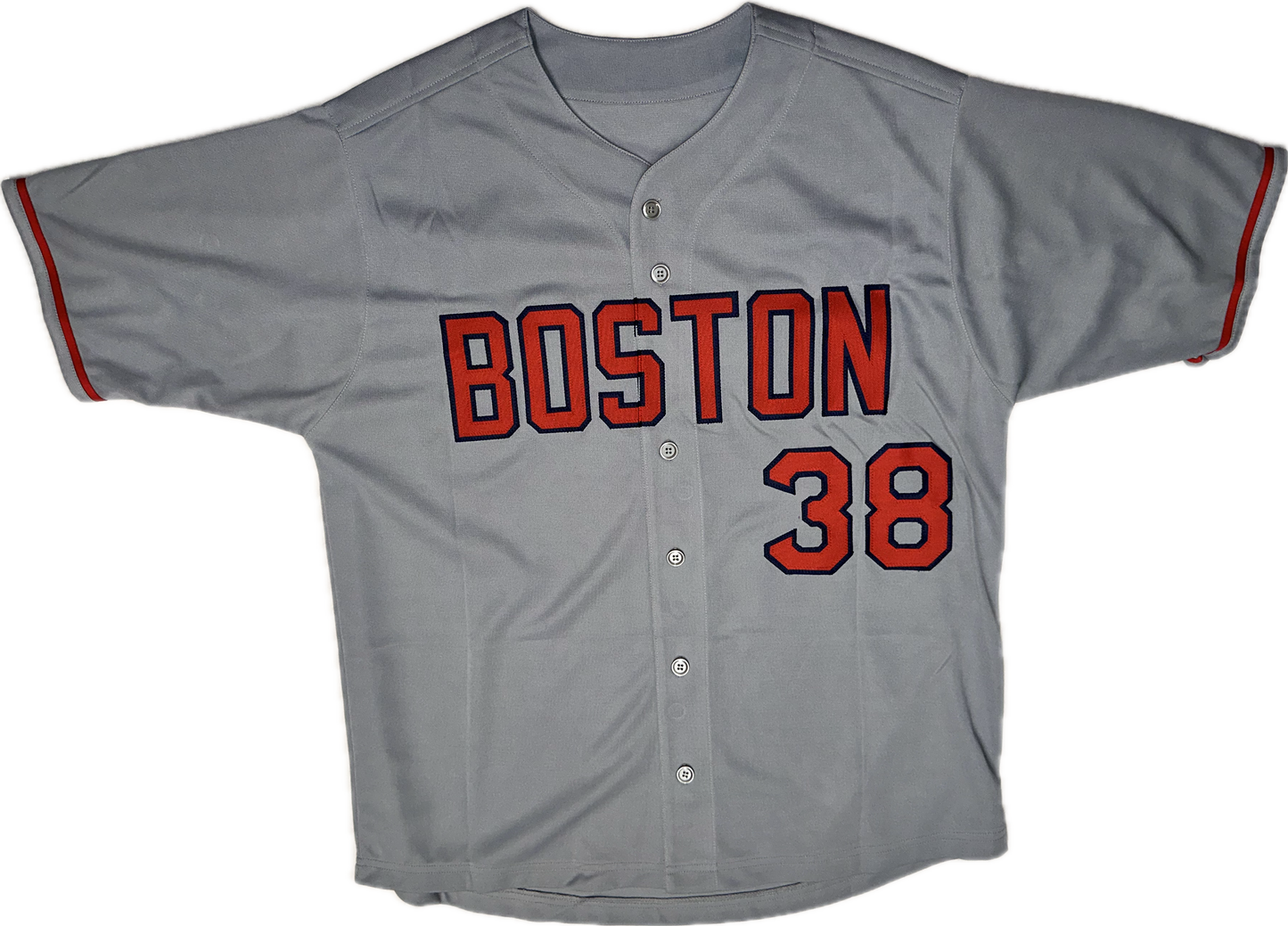 Curt Schilling Autographed Boston Custom Basketball Jersey (JSA)