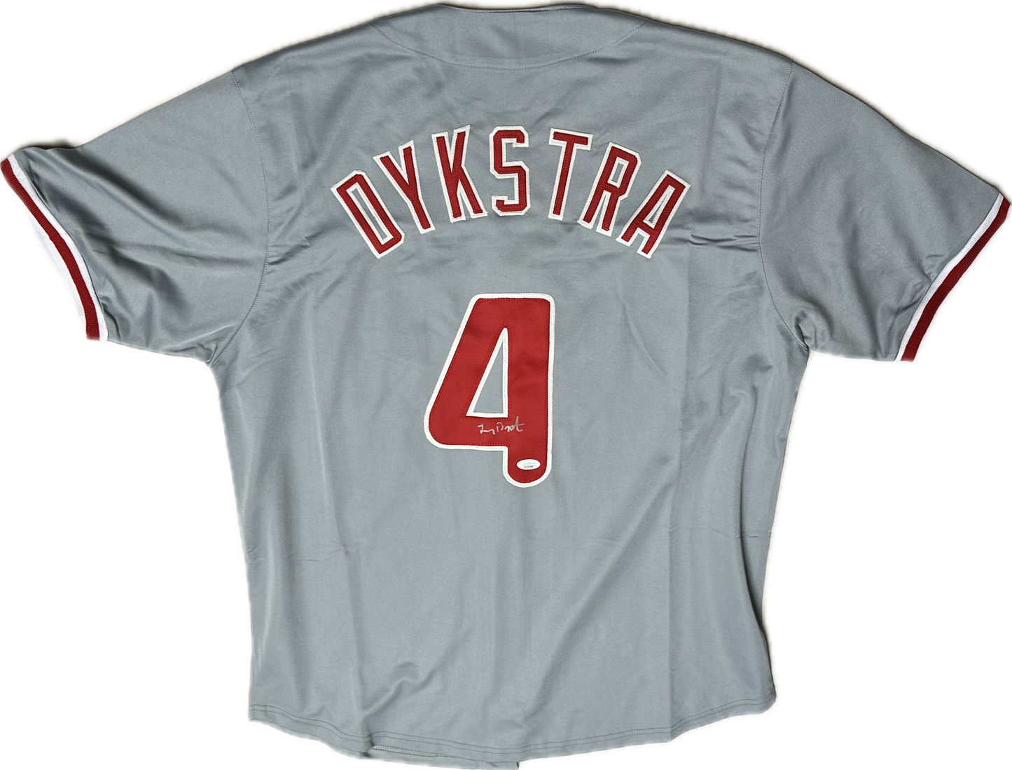 Lenny Dykstra Signed Custom Philadelphia Autographed Baseball Jersey (JSA)