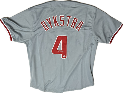 Lenny Dykstra Signed Custom Philadelphia Autographed Baseball Jersey (JSA)