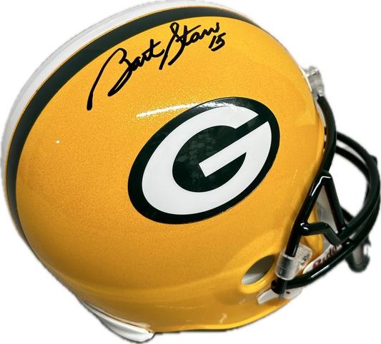 Bart Starr Green Bay Full Size Home Speed Football Helmet (JSA)