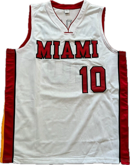 Tim Hardaway Custom Miami Autographed Basketball Jersey (PIA/JSA)