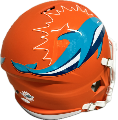 Ricky Williams "420 Smoke Everyday" Inscription Miami Orange Full Size Football Helmet (JSA)