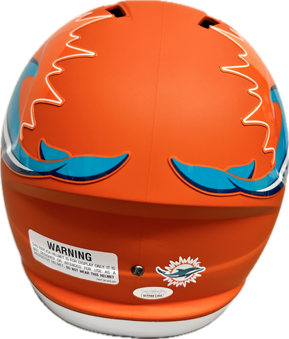 Ricky Williams "420 Smoke Everyday" Inscription Miami Orange Full Size Football Helmet (JSA)