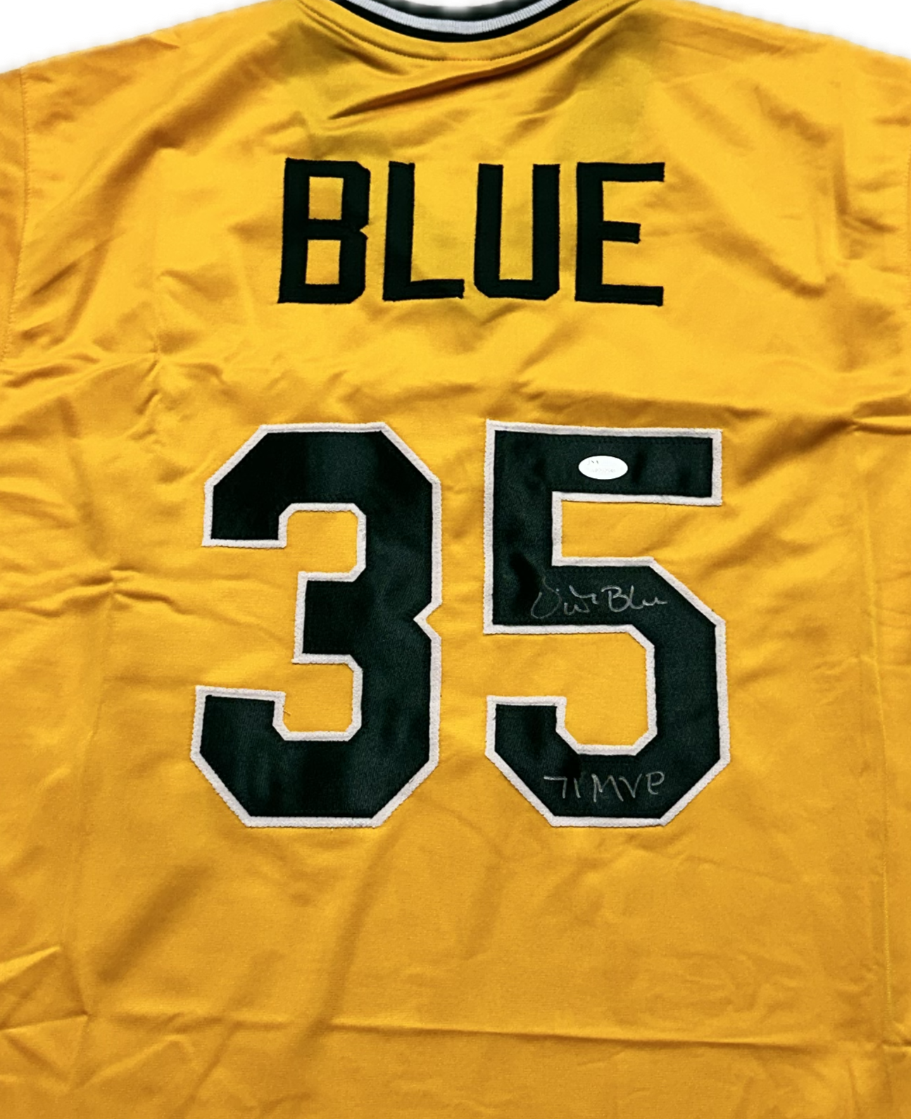 Vida Blue Signed Custom Oakland Autographed Baseball Jersey (JSA)