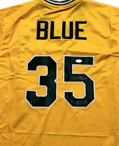 Vida Blue Signed Custom Oakland Autographed Baseball Jersey (JSA)